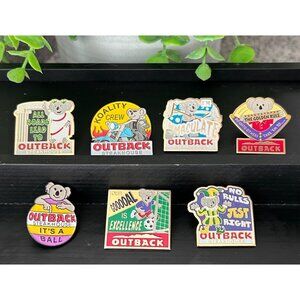 Outback Steakhouse Collectible Pins Koala Lot 7 Pin Advertising